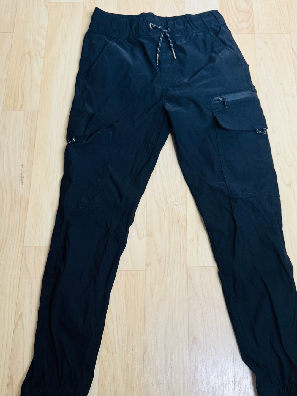 Ring of Fire Black Cargo Jogger Pants with Drawstring